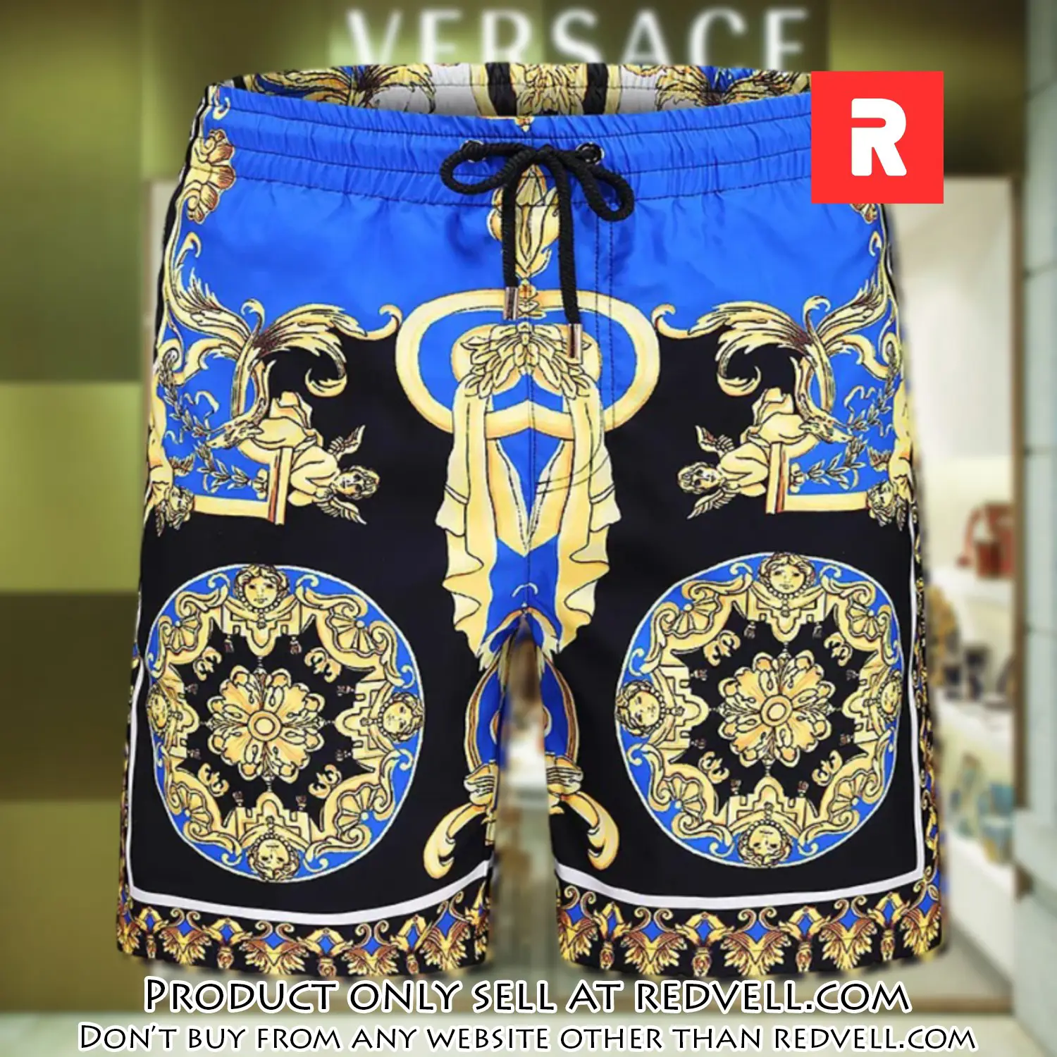 Versace new 3d luxury brand all over print shorts pants for men rv4632677
